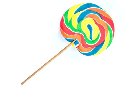 Lollipop on white background Stock Photos