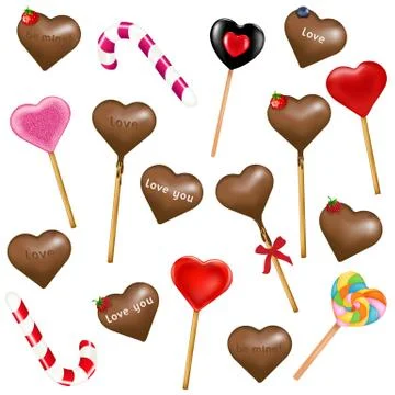 Lollipops and sweets Stock Illustration
