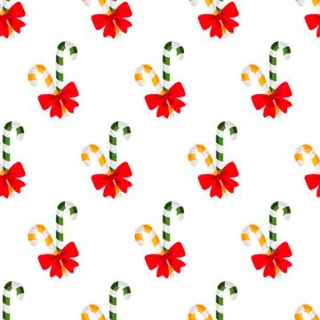 Lollipops. Christmas sweets. Pattern. Seamless vector illustration. Flat design Stock Illustration