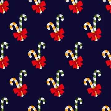 Lollipops. Christmas sweets. Pattern. Seamless vector illustration. Flat design Stock Illustration