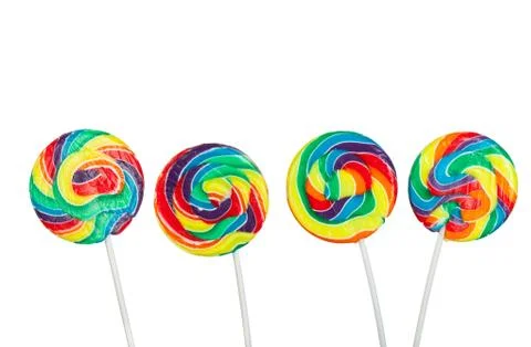 Lollipops in a row Stock Photos