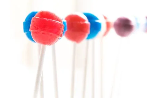 Lollipops in a row Foto stock