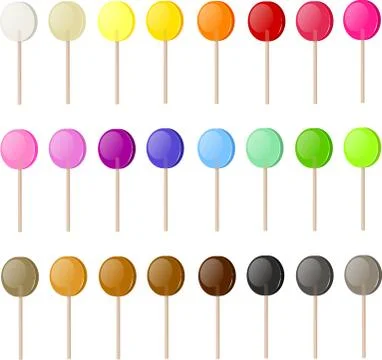 Lollipops transparent Stock Illustration