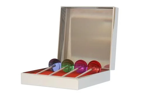 Lollypops with gift box Stock Illustration