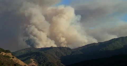 Loma Fire - Wide Static - 4K Stock Footage 248529915