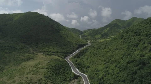 Lombok Mawi road hill Stock Footage