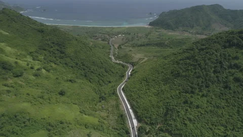 Lombok Mawi Road revealing beach  Stock Footage