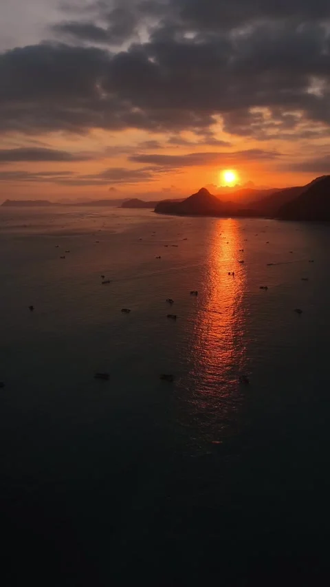 Lombok sunset Stock Footage 344575912