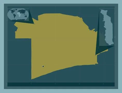 Lome, Togo. Solid color shape. Locations of major cities of the region 스톡 일러스트