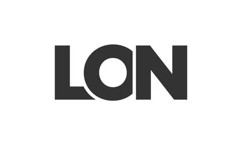 LON logo design template with strong and modern bold text. Initial based ve.. Illustrazione stock