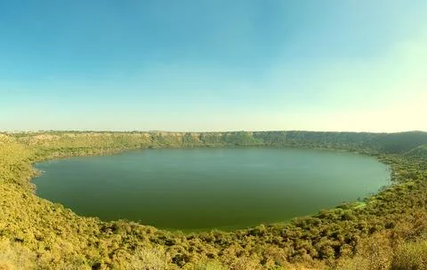 Lonar Meteorite Lake Stock Photos