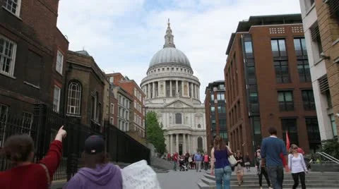 London 1080p St Pauls side Stock Footage
