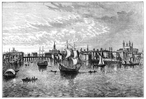 London 1550 Stock Illustration