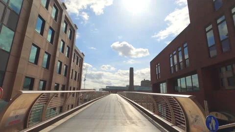 London 56 - Millenium Bridge heading south Part 1 - 4k Stock Footage 148917891