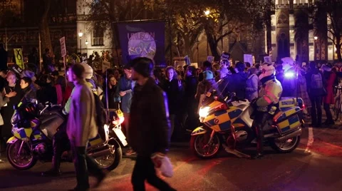 London Anti-War Protests Stock Footage 62803047