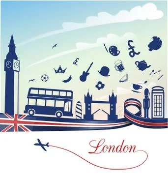 London background Stock-Illustration
