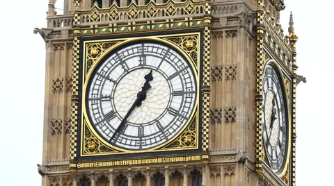 London. Big Ben clock face Stock Footage 40961764