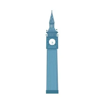 London Big Ben clock tower, London, England symbol Stock-Illustration