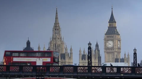 London. Big Ben. Stock Footage