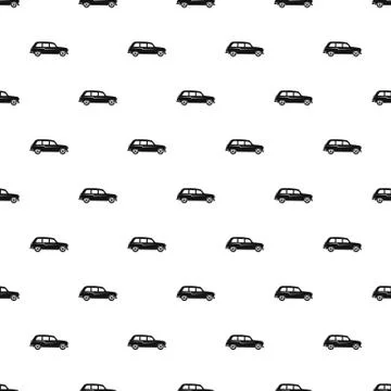 London black cab pattern, simple style Illustrazione stock