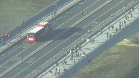London Bridge Rush Hour Stock Footage 173444979