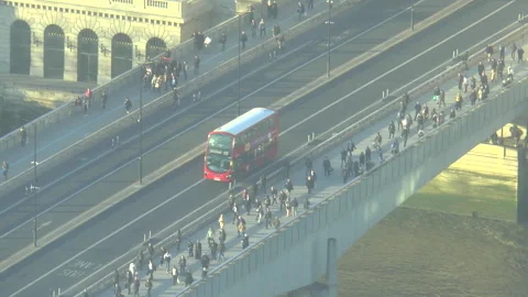 London Bridge Rush Hour Stock Footage 177011334