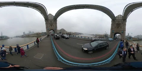 London bridge vr 360 degree view Stock Footage 120572367