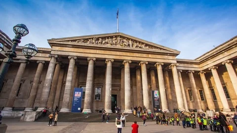 London British Museum - Hyperlapse 스톡 동영상 80071797