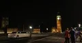 London British Parliament and Tourist People Walk on Westminster Bridge Night UK 4k or 4k+ Resolution