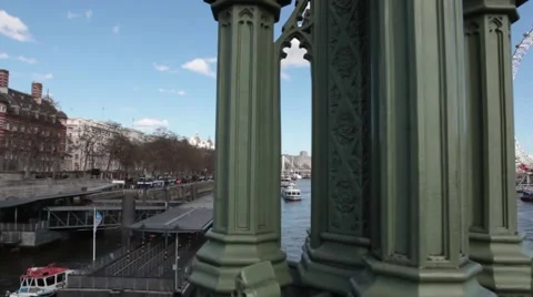 London BRoll-9-Pan to Eye carousel Video stock 40541850