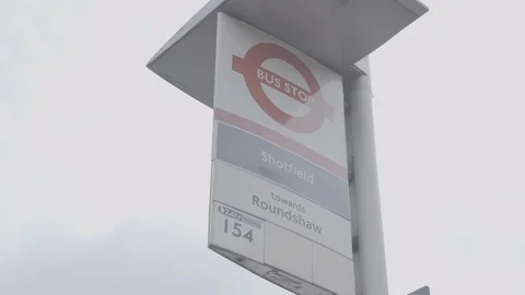 London bus stop Stock Footage 116553452