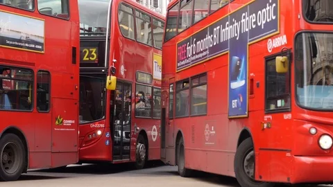 London Buses Stock Footage 92998270