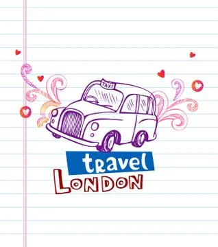 London cab Stock Illustration
