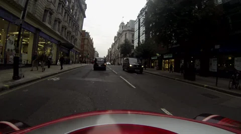LONDON CAB TAXI TIMELAPSE DRIVE CITY Stock Footage