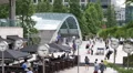 London Canary Wharf Business Highrises Corporate People Hurry Commute Rush Hour HD Footage