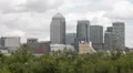 London Canary Wharf Famous Skyscrapers One Canada Square Financial District UK HD Footage