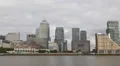London Canary Wharf Skyscraper One Canada Square National Landmark Business Area HD Footage