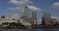 London City Center Skyline with Financial District Famous Tourist Attraction Day 4k or 4k+ Resolution