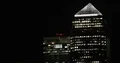 London City Skyline with Famous Office Skyscrapers Buildings Night Illuminated 4k or 4k+ Resolution