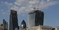 London City Skyline with New Development Under Construction Building Cranes Day 4k or 4k+ Resolution