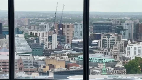London cityscape view through large glas... | Stock Video | Pond5