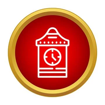 London clock tower icon representing big ben time Stock Illustration