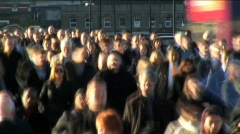 London commuters Stock Footage