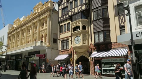London court, hay street mall, perth, australia Stock Footage 36824490