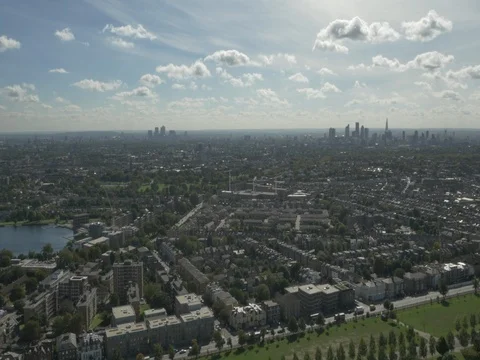 London Daytime Aerial 4 Stock Footage 77709953