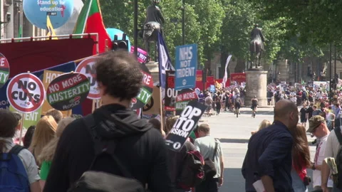 London demonstration 1 Stock Footage 155890717