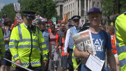 London demonstration 2 Stock Footage 155890518