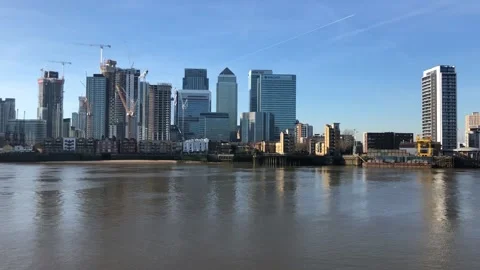 London Docklands Area Stock Footage 136919987