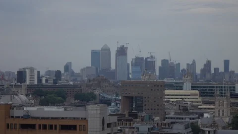 London docklands distant 動画素材 92581134