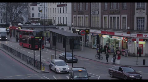 London Double Decker Bus Stock Footage 31980269